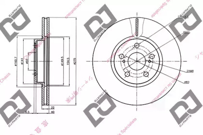 Тормозной диск DJ PARTS BD1452